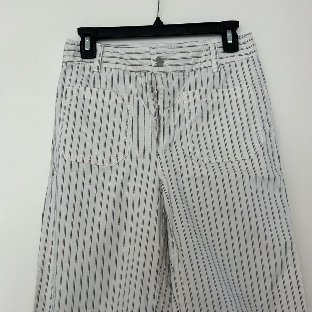 GAP Stripe High Rise Wide Leg Crop Pants - Picture 2 of 13